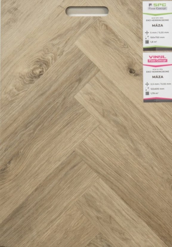 Lepená vinylová podlaha VINYL Floor Concept EKO HERRINGBONE Rýn Lepená vinylová podlaha VINYL Floor Concept EKO HERRINGBONE Rýn
